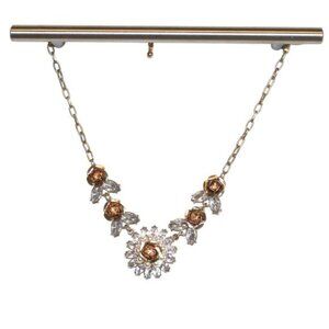 Love Culture Gold Tone Metal Flower Necklace